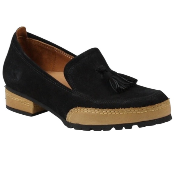 L’Amour Des Pieds Finiey Black Suede Tassel Loafers - Picture 1 of 14
